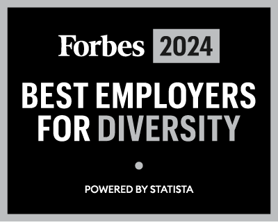 Forbes 2023 best employer's for diversity award badge